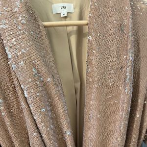Beautiful Sequinced Midi Coat